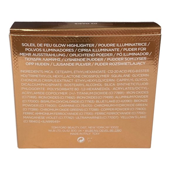 Tom Ford Soleil‎ De Feu Limited Edition Oasis Lightweight Powder Highlighter NIB - Picture 4 of 6